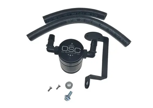 J&L 3.0 Oil Separator (2005-2022 5.7L HEMI - Charger, Challenger, 300C, Magnum) Passenger Side (Black Anodized) - 3061P-B Bulk Order