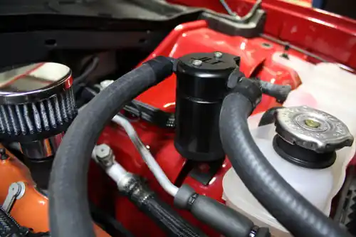 Premium J&L Black Anodized Oil Separator 3.0 Driver Side 2015-2017 Challenger Hellcat | Charger Hellcat - 3060D-B