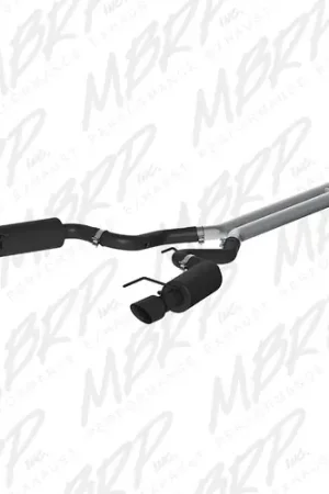 MBRP Exhaust Black-Coated Aluminized Steel 3" Cat Back Dual Split Rear (Street Version) for 2015-2017 Ford Mustang GT 5.0 - Convertible - S7239BLK Low Price