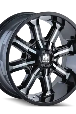 Flash Sale Mayhem 8102 Beast 20x9 / 6x135 BP / -12mm Offset / 106mm Hub Black w/ Milled Spokes Wheel