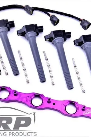 Hassle-Free Returns Platinum Racing Products Nissan SR20 Coil Kit for Nissan Pulsar GTI-R Black / Bracket