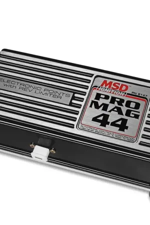 MSD Pro Mag 44 Amp Electronic Points Box - Black The Electronic Points Box with Rev Limiter is responsible for controlling the Pro-Mag 44 energy. Editor’s Pick