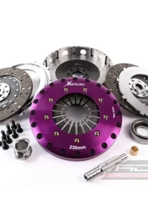 Final Sale Xtreme Clutch 230mm Rigid Solid Organic Twin Plate Clutch Kit (KIT PER NISSAN SR20 5spd inc F/W)