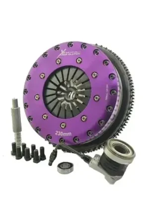 Holiday Sale Xtreme Clutch 230mm Rigid Solid Organic Twin Plate Clutch Kit Incl SMF & CSC (KIT PER HYUNDAI GENESIS 2.0L inc SMF+CSC)