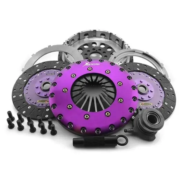 Xtreme Clutch 230mm Rigid Solid Organic Twin Plate Clutch Kit Incl SMF (KIT PER NISSAN 350Z VQ35DE inc SMF) Secure Checkout