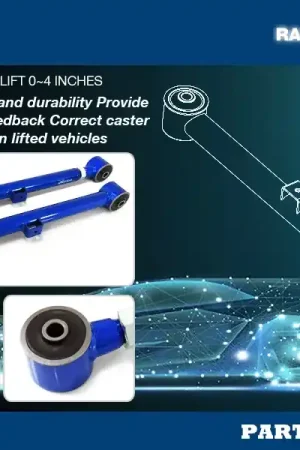 Brand New Hard Race Rear Lower Control Arm - Offset - Hardened Rubber (Ram 09-18)