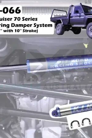Premium Performance Suspension Racing King/Fox Steering Damper System (Landcruiser 70 Series - suits 1.25 and 1.5in w/10in Stroke)