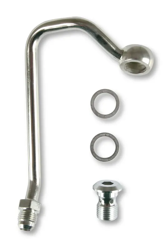 Holley Power Steering Hardline for Saginaw Type II Pumps Fits Gen III Hemi Engines - Steel with Nickel Plating - Use w/ Pump 198-104 or Pump Kit 97-382 Money Back Guarantee