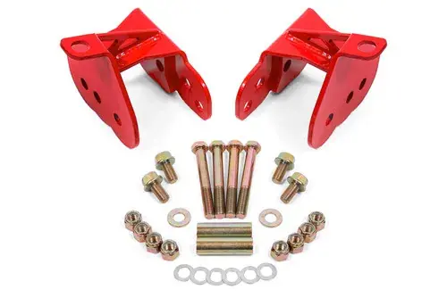 BMR Suspension 64-72 Chevy Chevelle Rear Control Arm Relocation Brackets - Red Express Delivery