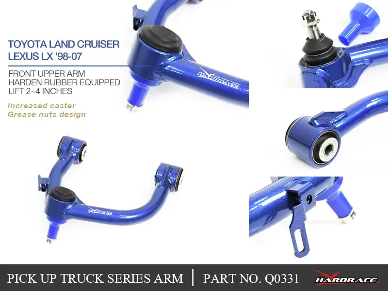 Hard Race Front Upper Control arm - 2/4 Inch Lift (Landcruiser 98-07) Fresh Stock