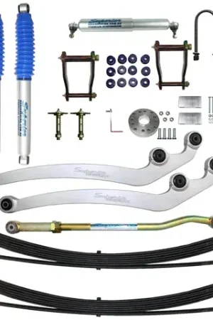 Direct From Manufacturer Superior Engineering Nitro Gas Twin Tube 4 Inch 100mm Lift Kit (LandCruiser 78/79 Series V8 Pre 07/16+) 150kg Constant Load ABS (Braided)
