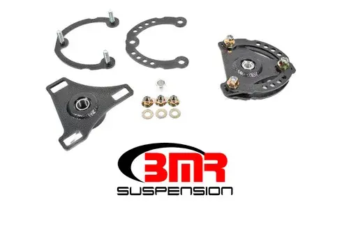 BMR Suspension 15-17 S550 Mustang Caster Camber Plates - Black Hammertone Don’t Miss Out