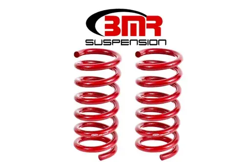Save Now BMR Suspension 15-17 S550 Mustang Rear Performance Version Lowering Springs - Red