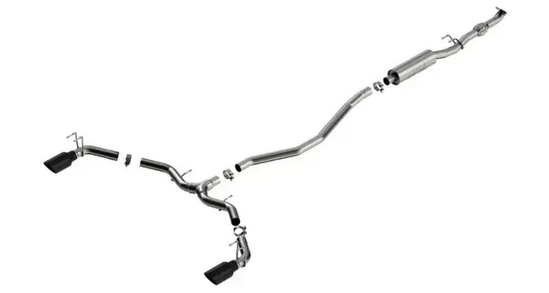 Hassle-Free Returns Borla Exhaust 2.50in S-Type Cat-Back Exhaust Black Chrome (Integra 23/Civic 22-23)