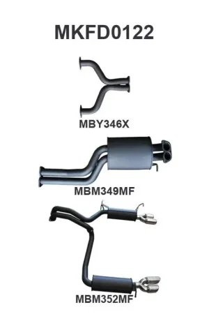 Place Order Manta Performance 2.5in L & R Cat Back Muffler/Muffler (Falcon BF 05-08)