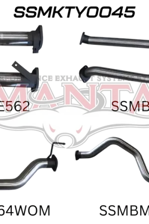 Manta Performance 2.5in No Cat Muffler Rear, Dump Tip (Landcruiser VDJ200 07+) Weekend Sale