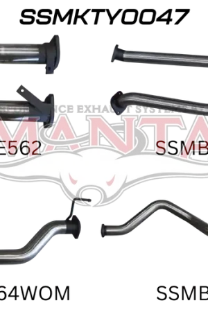 Time-Limited Manta Performance 2.5in No Cat No Muffler, Dump Tip (Landcruiser VDJ200 07+)