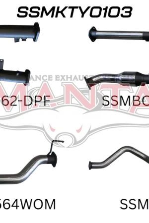 Holiday Sale Manta Performance 2.5in with Cat Pipe Only, Dump Tip (Landcruiser VDJ200 07+)