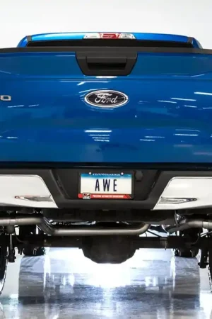 AWE Tuning 2015+ Ford F-150 0FG Single Exit Performance Exhaust System w/4.5in Chrome Silver Tips Warranty Included