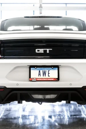 AWE Tuning 2018+ Ford Mustang GT (S550) Cat-back Exhaust - Track Edition (Quad Chrome Silver Tips) Authentic