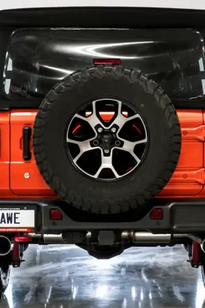 Express Delivery AWE Tuning 2018+ Jeep Wrangler JL/JLU Tread Edition Axle-Back Dual Exhaust - Diamond Black Tips