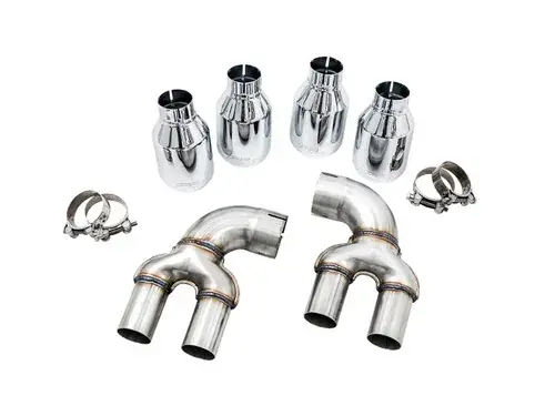 Fan Favorite AWE Tuning 2019+ BMW M340i (G20) OE-Config-To-Quad Tip Conversion Kit - Chrome Silver Tip