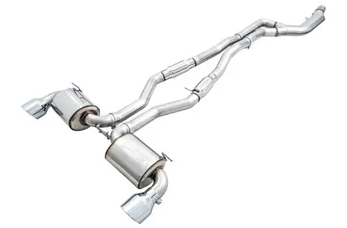 AWE Tuning 2020 Toyota Supra A90 Resonated Touring Edition Exhaust - 5in Chrome Silver Tips Special Offer