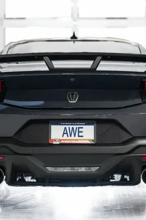 AWE Tuning 2024 Ford Mustang Dark Horse S650 RWD Track Edition Catback Exhaust w/ Quad Chrome Silver Tips Modern