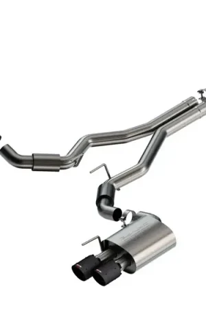 Borla Exhaust 3 in S-Type Cat-Back Non-Active Exhaust- Carbon Fiber Quad Tip (Mustang GT 24) Hot Deal