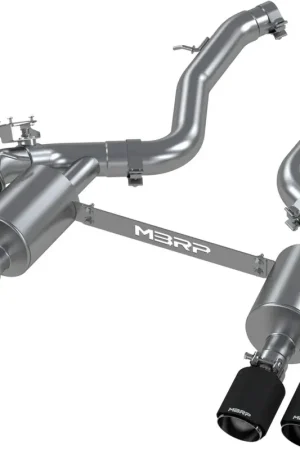 MBRP 3" Resonator-Back Dual Rear Exit Quad Outlet Active Profile (M2 Competition 19-21) - T304 Stainless Steel Price Cut