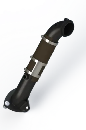 Viral MBRP 3" Turbo Diesel Down Pipe Installer Series (Duramax 15-16 ) - Black-Coated Aluminized Steel