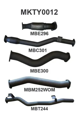 Professional Grade Manta Performance 3in Exhaust System with Cat & WOM (Landcruiser VDJ79 07+)