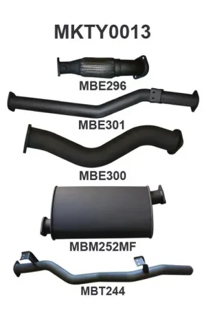 Manta Performance 3in Exhaust System without Cat & Muffler (Landcruiser VDJ79 07+) Time-Limited