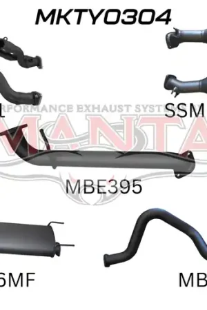 Manta Performance 3in Exhaust with Center Muffler & Rear Tailpipe (Landcruiser UZJ100 98-07) Instant Buy