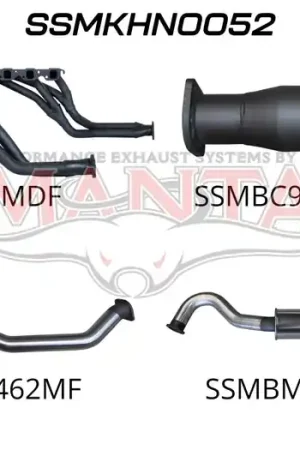 Original Manta Performance 3in Exhaust with Extractors Muffler (Commodore 88-97)