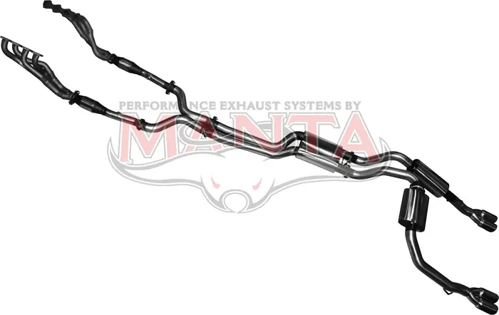 Deal Manta Performance 3in L & R with Extractors Muffler/Muffler (Falcon BA/BF 02-08)