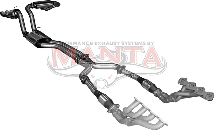 Manta Performance 3in L & R with Extractors Muffler/Muffler (Falcon FG 08-16) Premium