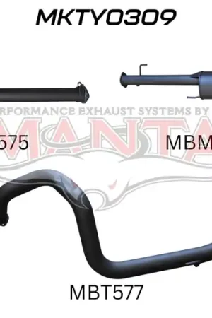 Original Manta Performance 3in No Cat & No Rear Muffler (Prado KDJ120/150 02+)