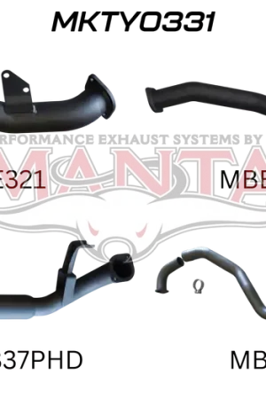 Budget Manta Performance 3in Turbo Back with Hotdog (Landcruiser HZJ105 90-00)