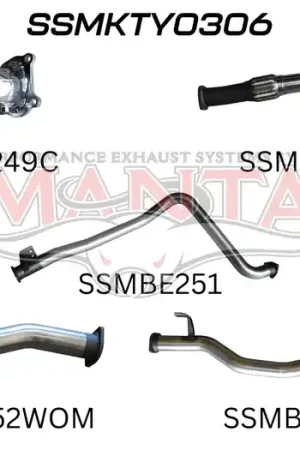 Bulk Order Manta Performance 3in Turbo Back without Muffler (Landcruiser HDJ79 90+)