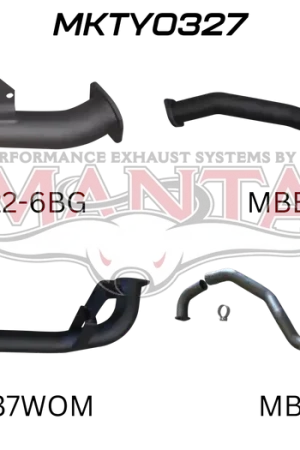 Low Price Manta Performance 3in Turbo Back without Muffler (Landcruiser HZJ105 90-00)