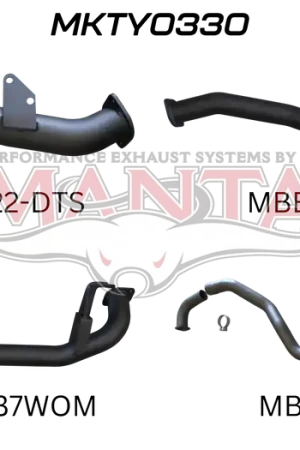 Brand New Manta Performance 3in Turbo Back without Muffler (Landcruiser HZJ105 90-00)