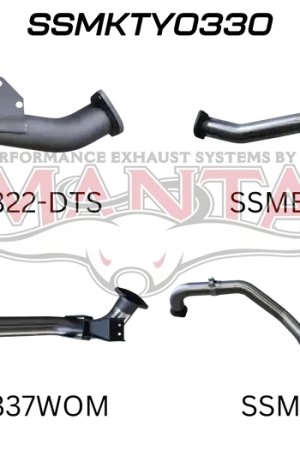 Manta Performance 3in Turbo Back without Muffler (Landcruiser HZJ105 90-00) Crafted