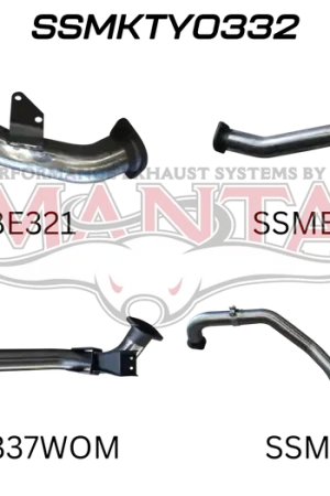 Trusted Brand Manta Performance 3in Turbo Back without Muffler (Landcruiser HZJ105 90-00)