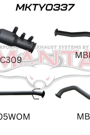 Manta Performance 3in Turbo Back WOM with Cat (Hilux GUN125R 15+) Last Chance