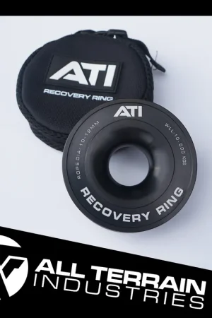All Terrain Industries ATI 10,000kg Alloy Recovery Ring - Black While Supplies Last