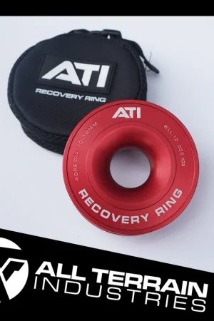 Next Day Delivery All Terrain Industries ATI 10,000kg Alloy Recovery Ring - Red