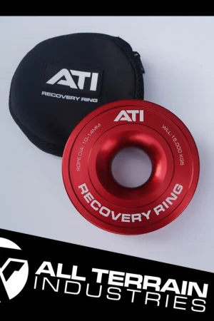 Crafted All Terrain Industries ATI 15,000kg Alloy Recovery Ring - Red
