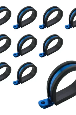 Proflow Cushioned Hose Mounting P-Clamp 4.7mm Blue 10 Pack Best Seller