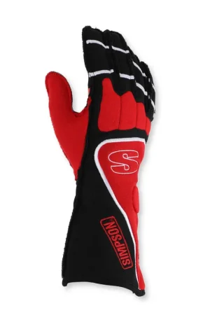 Simpson Racing DNA Racing Gloves - Medium - Red/Black Handmade